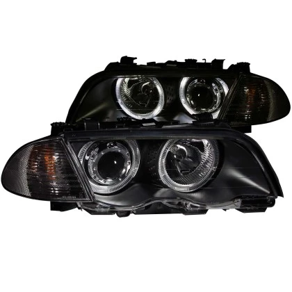 ANZO Projector Headlights w/ Halo Black (CCFL) for 1999-2001 BMW 3 Series E46