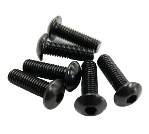 NRG Black Steering Wheel Screw Upgrade Kit (Flat) - SWS-100BK