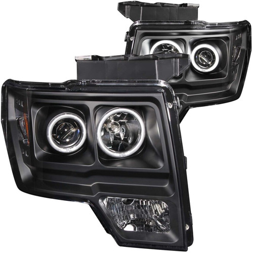 ANZO PROJECTOR HEADLIGHTS HALO LED BLACK (SMD LED) for 09-14 Ford F150