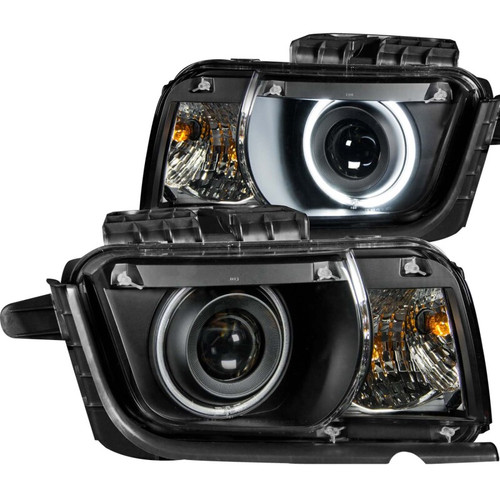 ANZO PROJECTOR HEADLIGHTS BLACK w/ HALO (SMD LED) for 10-13 Camaro