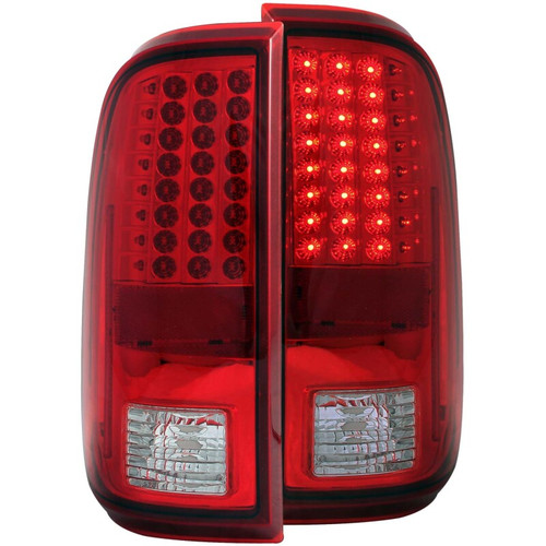 ANZO L.E.D TAIL LIGHTS RED/CLEAR for 08-16 Ford F250 Super Duty