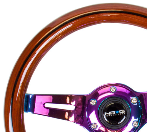 NRG 310mm Classic Dark Wood Grain Steering Wheel - ST-310BRB-MC