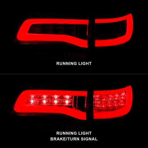 ANZO  L.E.D Tail Light RED/CLEAR (4PCS) for 14-17 Grand Cherokee