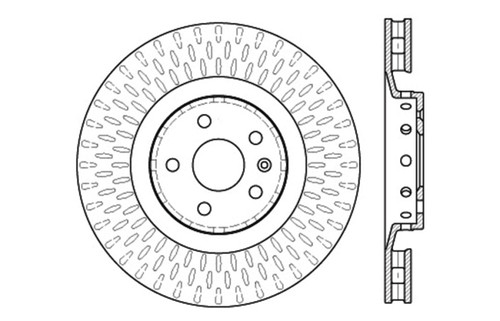 StopTech Drilled & Slotted Front Brake Rotors for 09-15 CTS-V