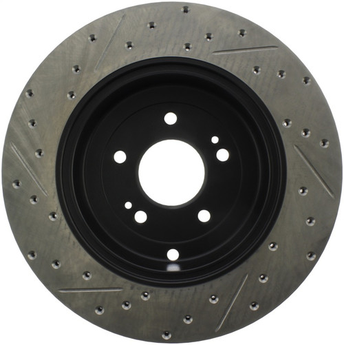 StopTech Slotted & Drilled Rear Brake Rotors for 2010 Genesis Coupe w/ Brembo