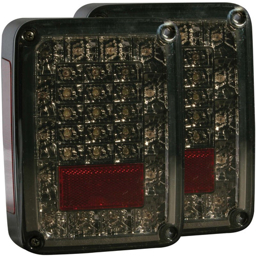 ANZO L.E.D TAIL LIGHTS SMOKE for 07-18 Jeep Wrangler JK