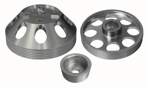 Torque Solution Silver Lightweight Pulley Combo for 10+ Genesis Coupe 3.8