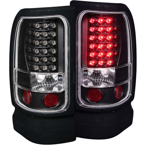 ANZO L.E.D TAIL LIGHTS BLACK for 94-01 DODGE RAM 1500/2500