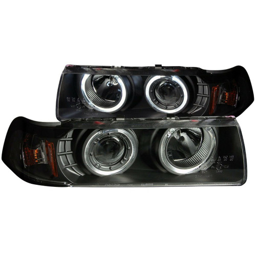 ANZO PROJECTOR HEADLIGHTS G2 HALOS BLACK 1PC for 92-98 BMW E36 Sedan