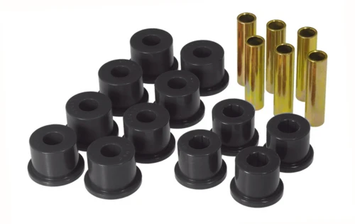 Prothane Rear Spring & Shackle Bushings (w/ 1.5in OD Frame Shackle Bush) - Black