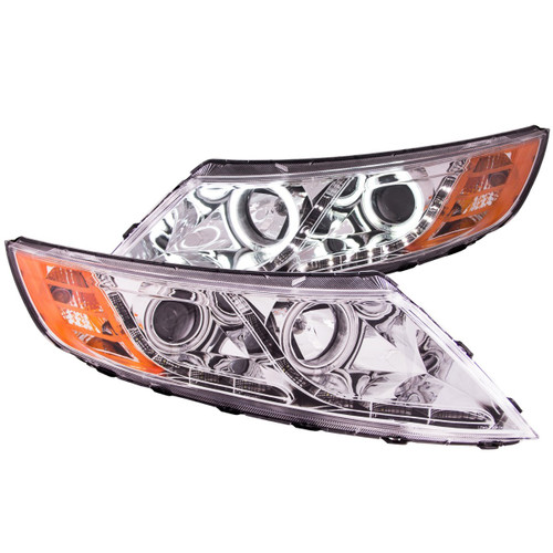 ANZO Projector Headlights w/ Halo Chrome (CCFL) for 2011-2013 Kia Optima