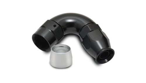 Vibrant  120 Degree High Flow Hose End Fitting for PTFE Lined Hose, -6AN