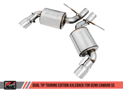 AWE Tuning Touring Axle-back Exhaust w/ Black Tips for 16-20 Camaro SS 6.2L