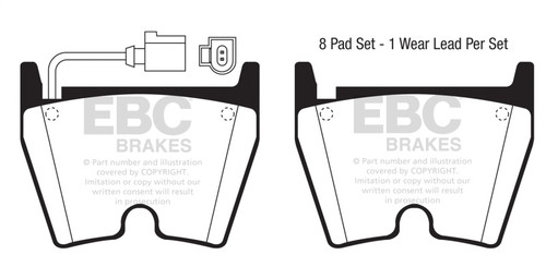 EBC Yellowstuff Front Brake Pads for 17-18 Audi RS3