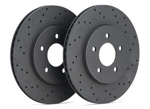 Hawk Talon 2013 Subaru BRZ w/ Solid Rear Rotors Drilled and Slotted Rear Brake Rotor Set