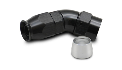 Vibrant  45 Degree High Flow Hose End Fitting for PTFE Lined Hose, -6AN