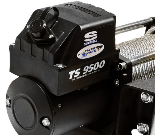 Superwinch 9500 LBS 12V DC 11/32in x 95ft Steel Rope Tiger Shark 9500 Winch