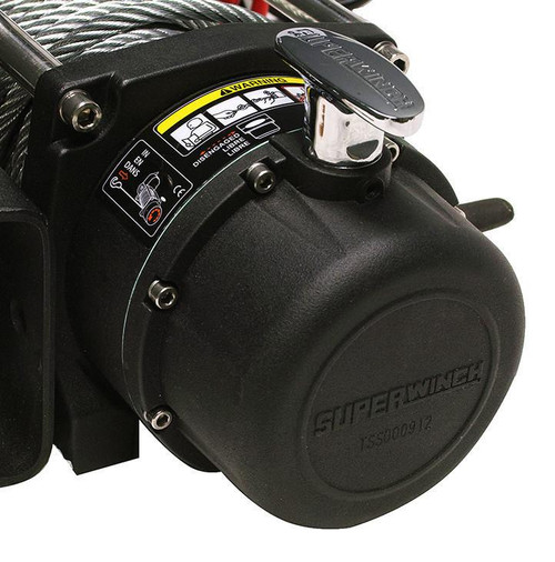 Superwinch 9500 LBS 12V DC 3/8in x 80ft Synthetic Rope Tiger Shark 9500 Winch