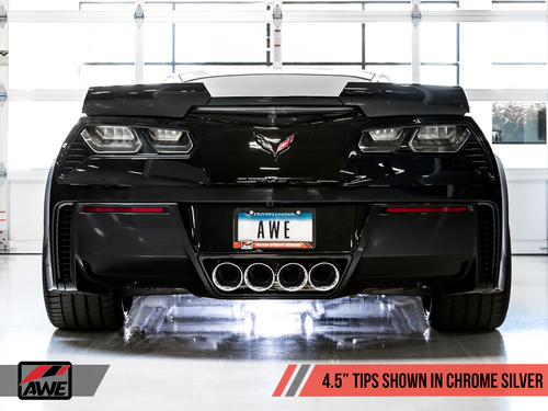 AWE Track Edition Axleback Exhaust w/ Chrome Tips for 17+ Corvette Z06 ZR1 Z51