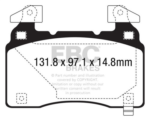 EBC 12+ Tesla Model S Electric Greenstuff Front Brake Pads