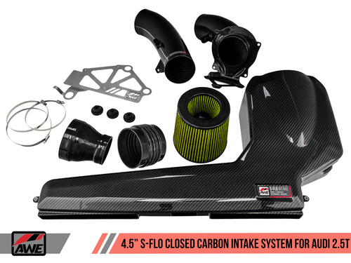 AWE 4.5" S-FLO Closed Carbon Intake System for 17-19 Audi RS 3 / TT RS