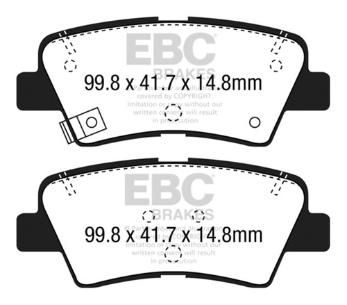 EBC Redstuff Rear Brake Pads for 12+ Hyundai Elantra GT 2