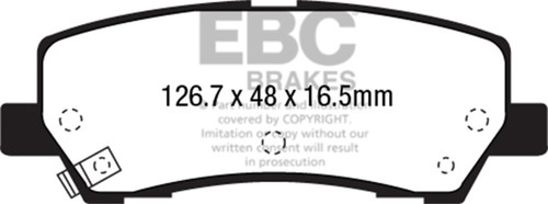 EBC Redstuff Rear Brake Pads for 15+ Ford Mustang 2.3 Turbo