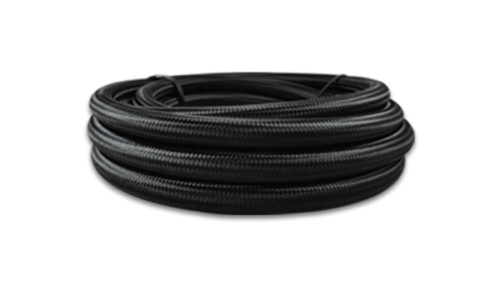 Vibrant -12 AN Black Nylon Braided Flex Hose (5 foot roll)