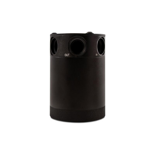 Mishimoto Compact Baffled Oil Catch Can, 3-Port - Black - MMBCC-CBTHR-BK