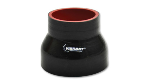 Vibrant  Reducer Coupler, 4.00" I.D. x 5.00" I.D. x 3.00" long - Black