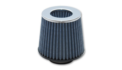 Vibrant Open Funnel Perf Air Filter (5in Cone O.D. x 5in Tall x 2.5in inlet I.D.) Chrome Filter Cap