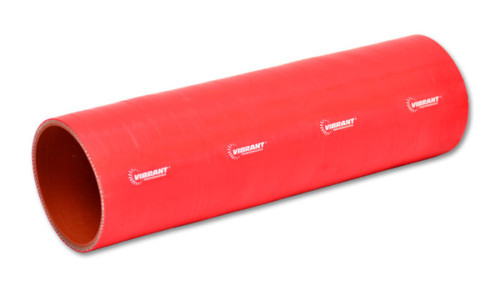 Vibrant  Straight Hose Coupler, 3.25" I.D. x 12.00" long - Red