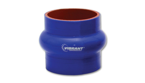 Vibrant 4 Ply Reinforced Silicone Hump Hose Connector - 5in I.D. x 3in long (BLUE)