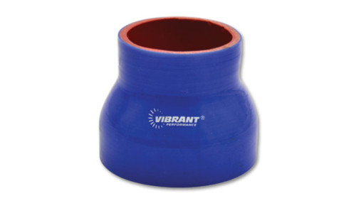 Vibrant  Reducer Coupler, 3.50" I.D. x 4.00" I.D. x 3.00" long - Blue