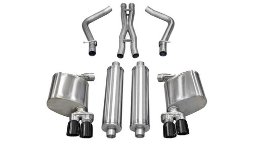 Corsa 2.5" Dual REar Exhaust w/ Black Tips for 11-14 Charger R/T 5.7L V8