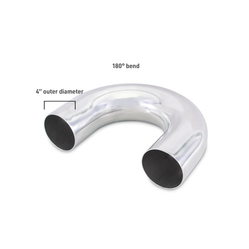 Mishimoto Universal Aluminum Intercooler Tubing 4in. OD - 180 Degree Bend