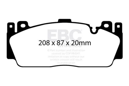 EBC Redstuff Front Brake Pads for 12+ BMW M5 4.4 Twin Turbo (F10)