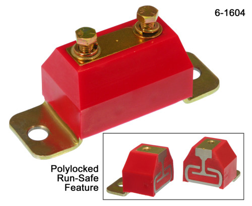 Prothane Trans Mount Bushings - Red for 79-98 Ford Mustang - 6-1604