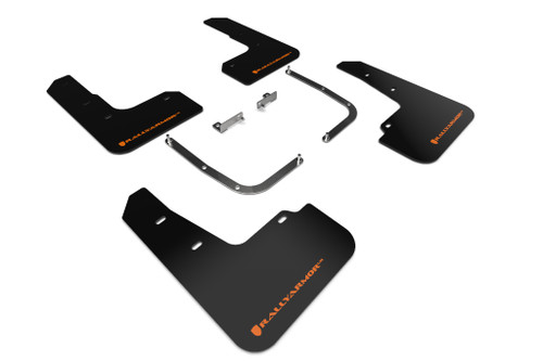 Rally Armor UR Black Mud Flap w/ Orange Logo for 2019+ Veloster Turbo R-Spec