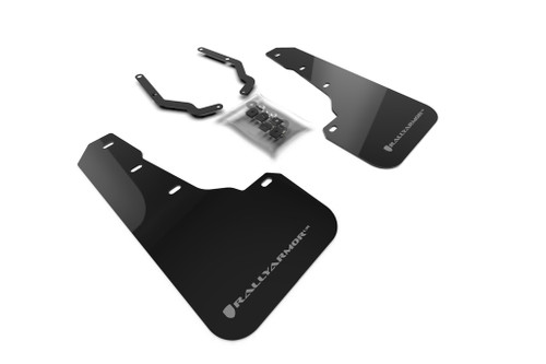 Rally Armor Black UR Mud Front Flap w/ Silver Logo for 18-19 Crosstrek Lift/AT