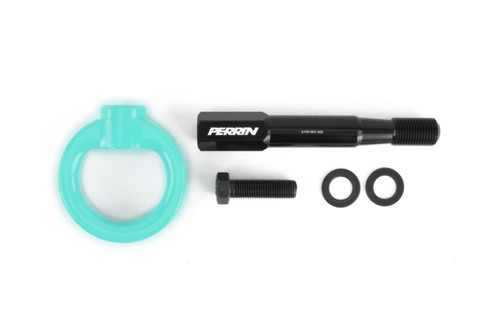 Perrin Tow Hook Kit (Front) - Hyper Teal for 15-17 Subaru WRX/STI
