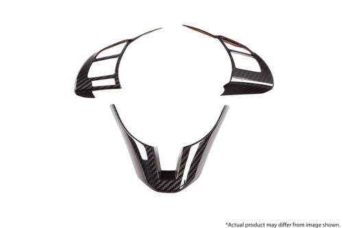 Revel GT Dry Carbon Steering Wheel Insert Covers for 14-17 Mazda 3