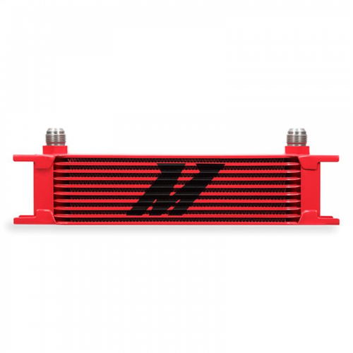 Mishimoto Universal 10 Row Oil Cooler - Red