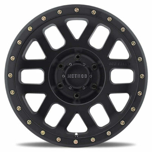 Method MR309 Grid 17x8.5 0mm Offset 8x180 130.81mm CB Matte Black Wheel