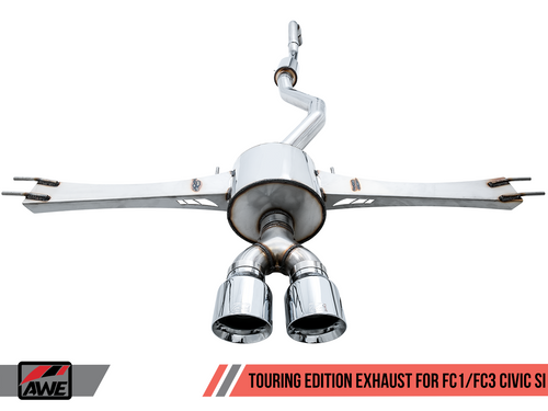 AWE Touring Edition Exhaust Dual Chrome Tips  for 17+ Civic SI Coupe/Sedan