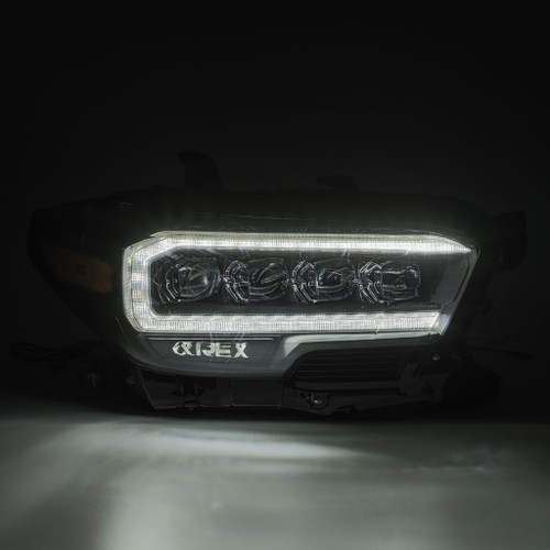 AlphaRex NOVA LED Projector Headlight Alpha Black for 16-20 Toyota Tacoma