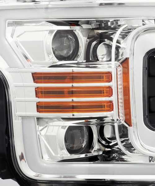 AlphaRex PRO-Series Projector Headlights Chrome for 18-19 Ford F-150