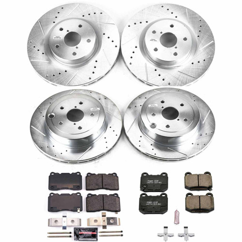Power Stop Front & Rear Z23 Evolution Sport Brake Kit for 08+ STI