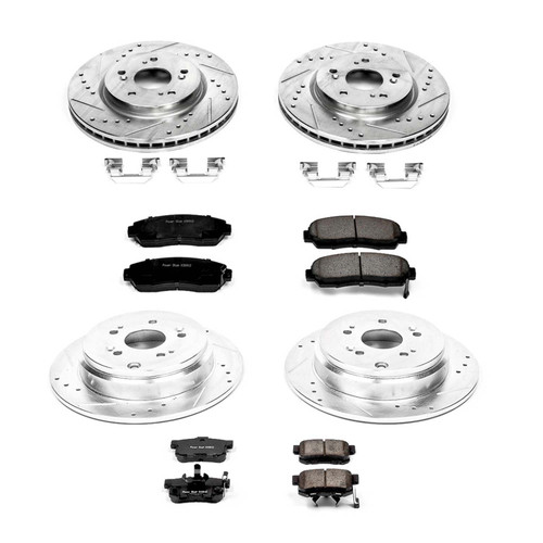 Power Stop Front & Rear Z23 Evolution Sport Brake Kit for 10-12 Acura RDX