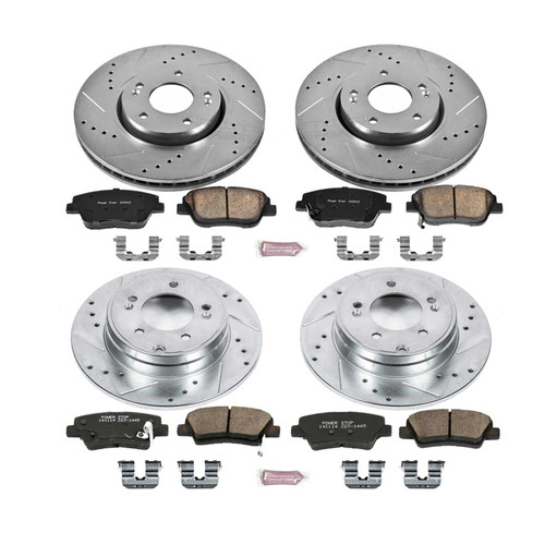 Power Stop Front & Rear Z23 Evolution Sport Brake Kit for 10-15 Hyundai Sonata